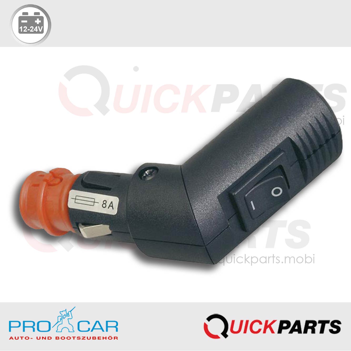 Pro Car Stecker klein 12/24V / 8 Ampere