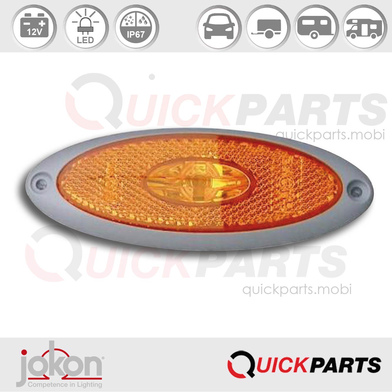 Side Marker Light LED, 12V