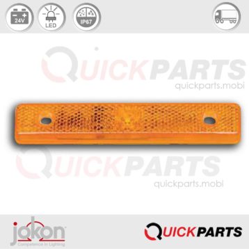 Feu LED de position latéral orange | 24V| Jokon 12.1019.500, E1-2995, SMLR 2013/24