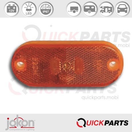 Feu LED de position lateral orange | 12V | Jokon 12.1008.805, E2-0062