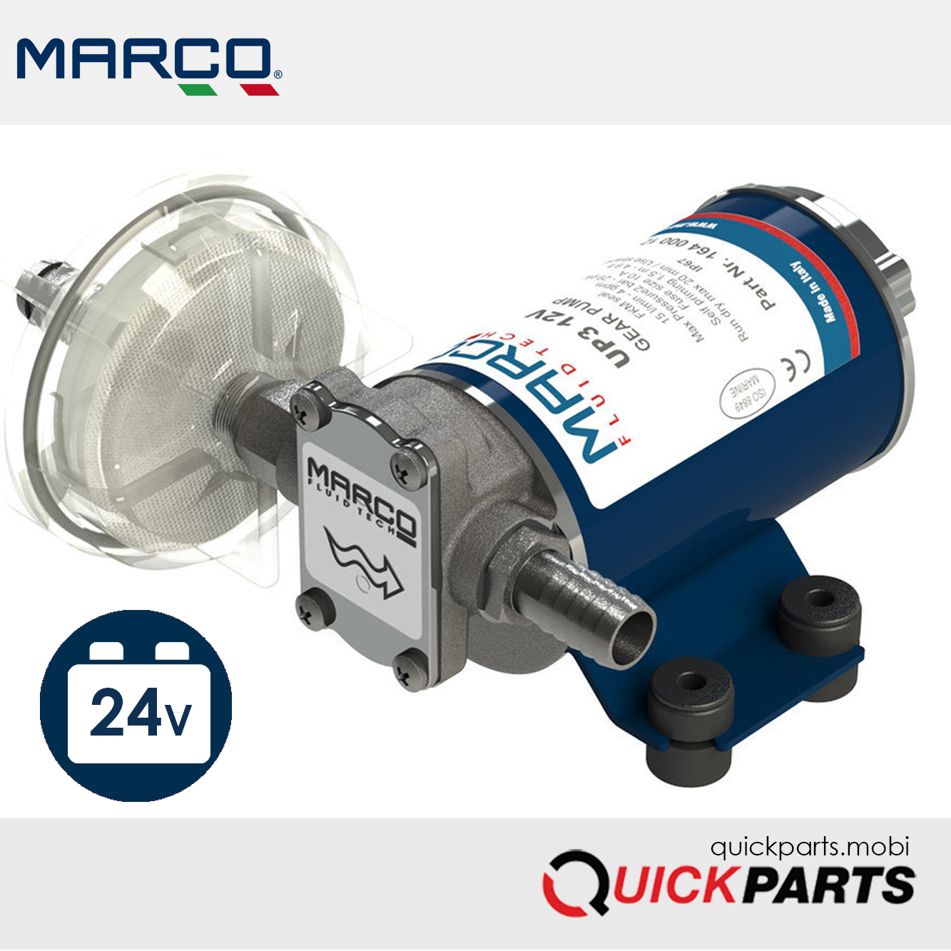 Electric Transfer Pump 15 l/min 4 gpm Diesel, Water, Antifreeze