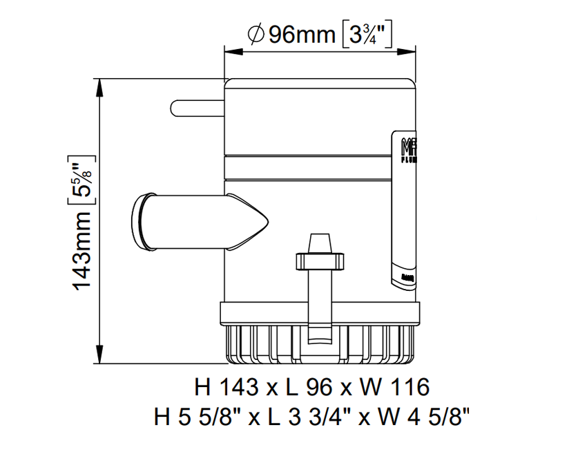 Submersible Pumps | 12V | Marco UP 1500, Dimensions, Marco 160 140 12, UP1500