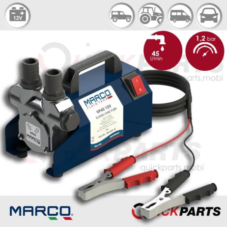 Self-priming electric vane pump with integrated by-pass valve| 12v