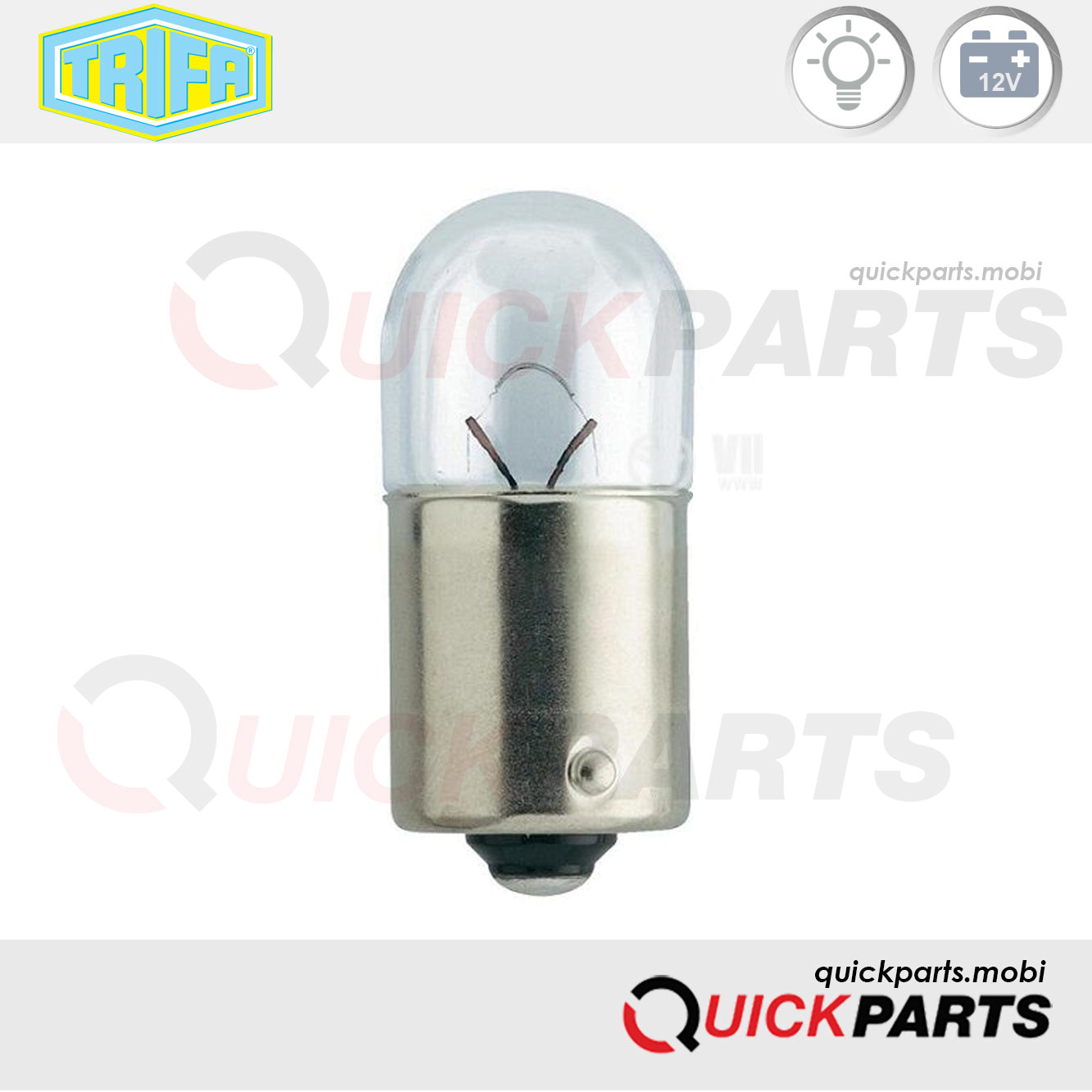 Spherical bulbs | 12V - R5W - BA 15s