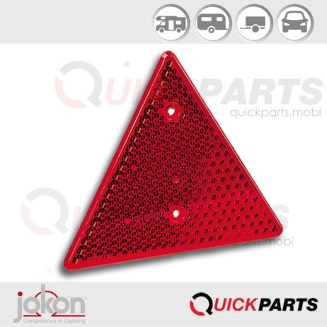 Catadioptre triangulaire rouge sur support blanc | Jokon E1-13480