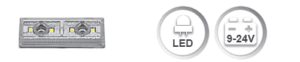 The L 251 can be very flexibly installed as a front marker light. The light can be mounted either horizontally or vertically on vehicle walls which have an inclination of up to 25°, either upwards or side wards. No special adapters are necessary, which reduces the mounting time significantly. The light is quite compact, but with a luminous area of 12.5 cm² it full fills the minimum requirements for an adequate front marker light.