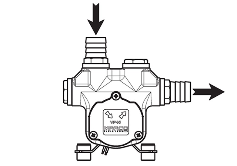 Self-Priming electric pump for various liquids | 24V | Connection Options, Marco 166 026 13, VP45-N