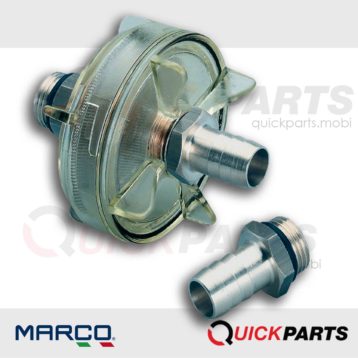 In-line filter made of transparent nylon, Marco 165 001 10