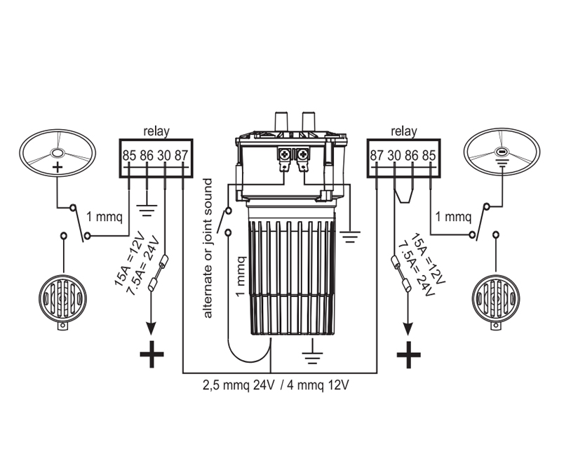 Compressor | 12V | Wiring diagram, Marco 113 120 02, MK2
