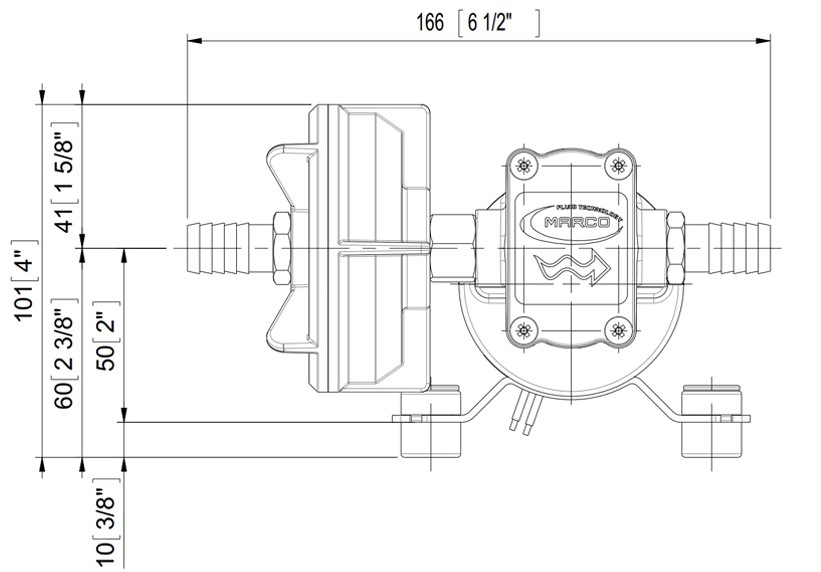 Self-Priming Electric Pump For Various Liquids | 12V | Dimensions, Marco 164 600 12, UP3/A