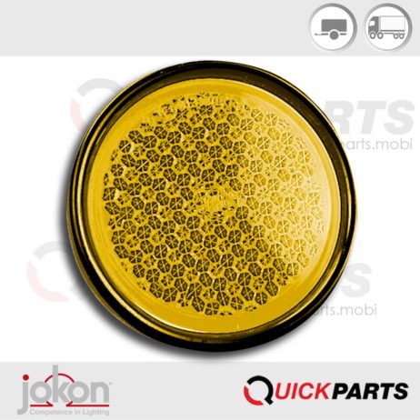 Round Yellow Reflex Reflector | Jokon 30.0002.010, E1-0231306