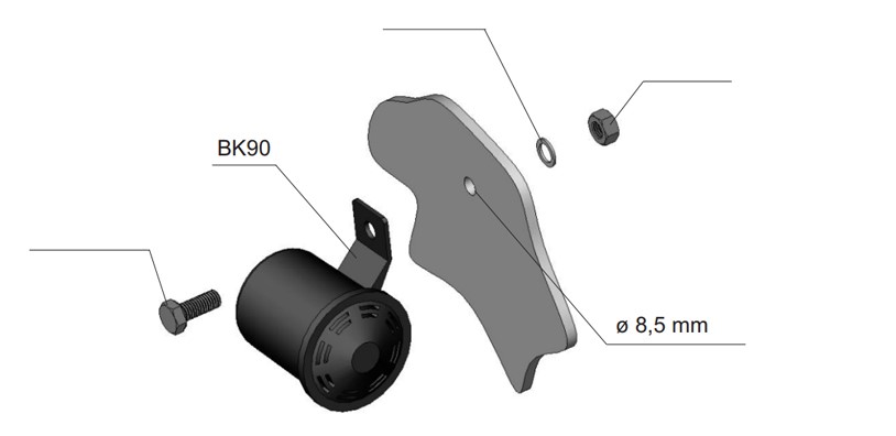 Back-up beeper / alarm | 12-80V | Wiring Diagram, Marco 104 080 25, BK90