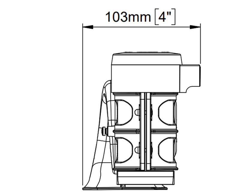 Single sound electropneumatic horn | 12V | Dimensions, Marco 112 310 12, HT1