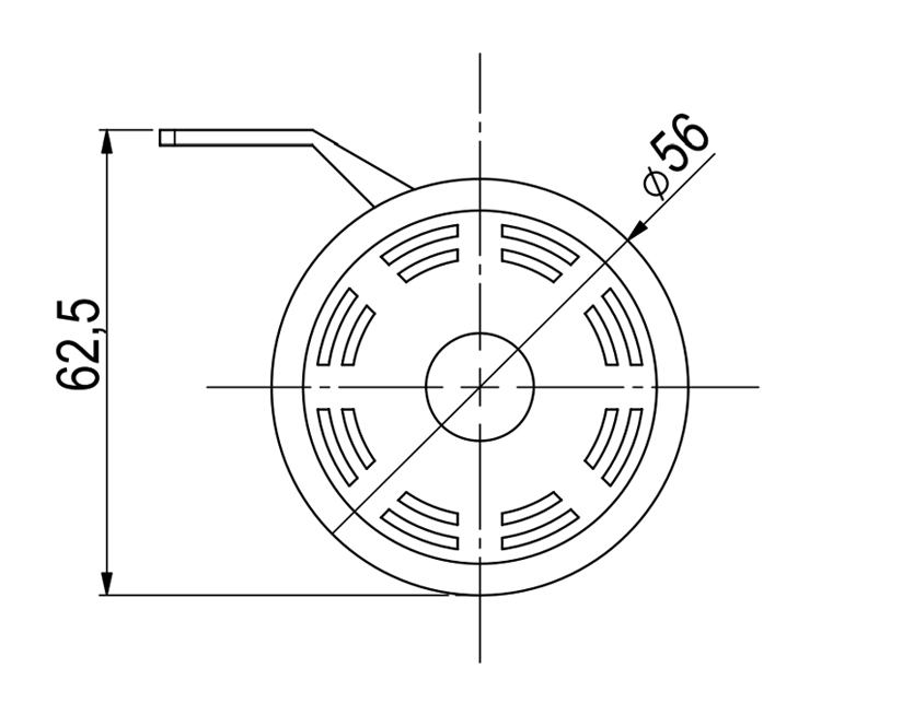 Back-up beeper / alarm | 12-80V | Dimensions, Marco 104 080 25, BK90