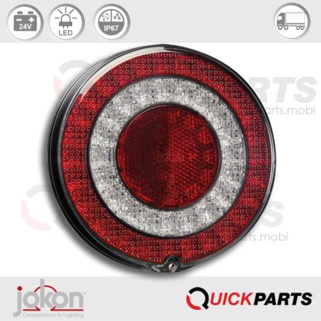 LED DI / Stop / Tail Light Reflex Reflector | 24V | Jokon E13-34661 E13-34665