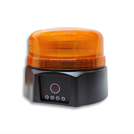 Gyrophare LED orange sans fil rechargeable, magnétique, 12-24 Volts