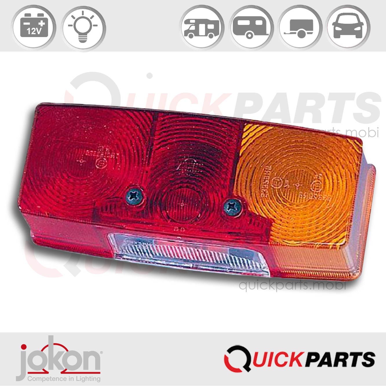 Piloto trasero multifunción | 12V | Jokon 10.6014.121