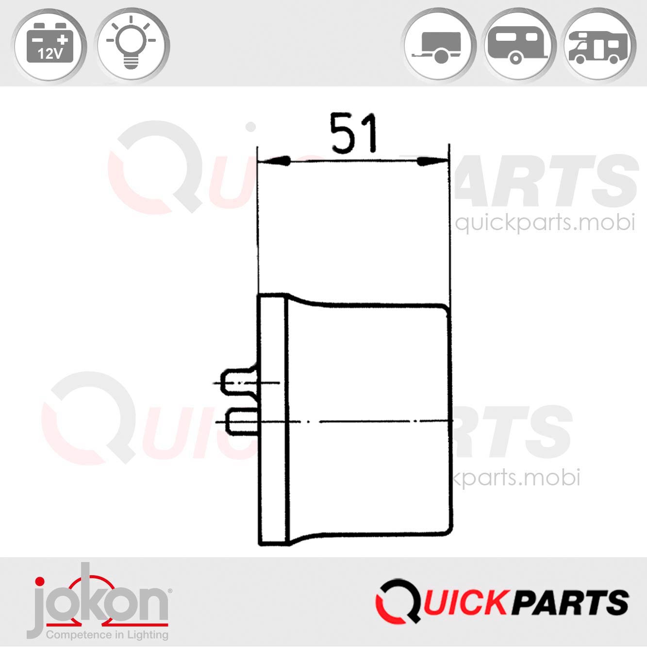 BS-K 516 RH | Luz multifunción / Izquierda | 12 V | Jokon E1-01559 / E1-0153329Luz multifunción / Izquierda | 12 V | Jokon E1-01559 / E1-0153329En el programa JOKON encontrará luminarias de alta calidad para cada aplicación.