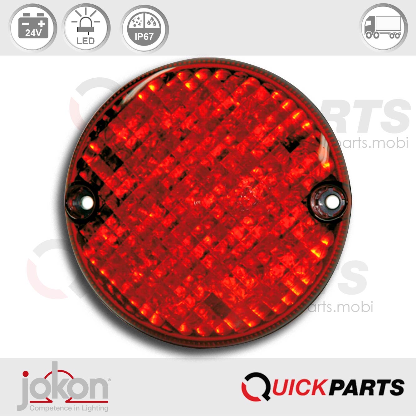 LED-Brems-Schlussleuchte | 24V | Jokon E2-203037