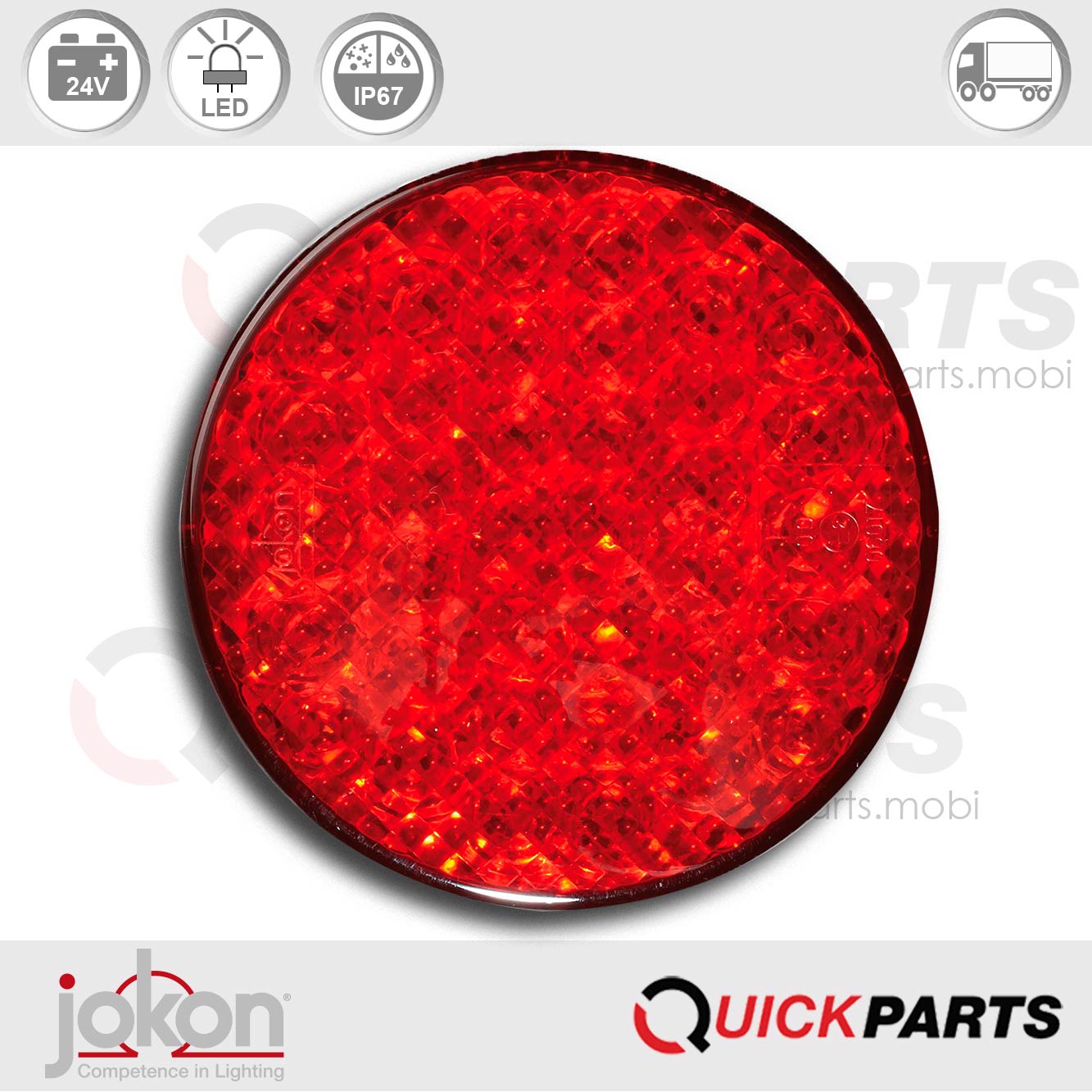 Feu LED stop et de position | 24V | Jokon 10.0017.000, E2-06014, BRS 730/24V