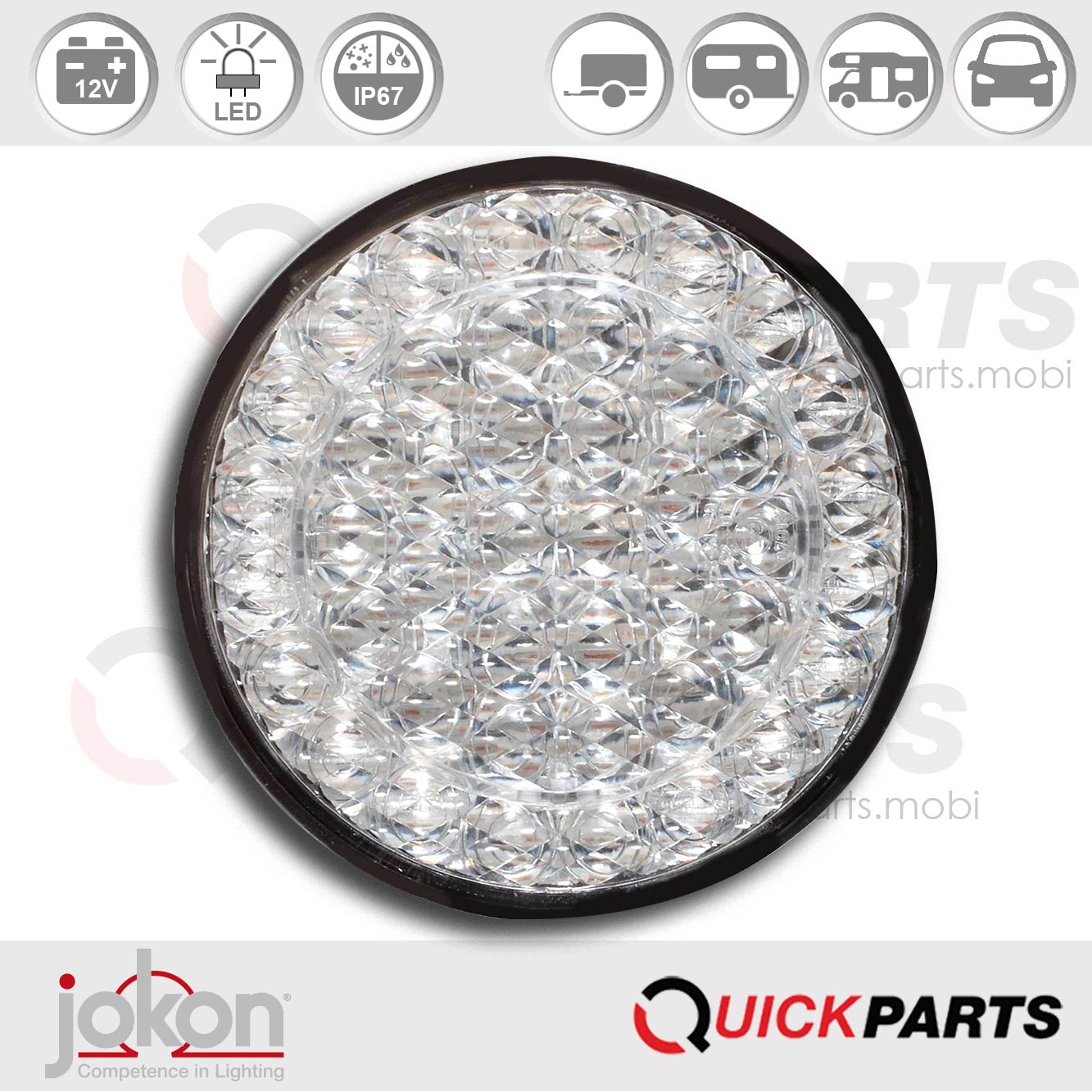 Luz indicadora de dirección / Luz trasera LED | 12V | Jokon E2-06054.