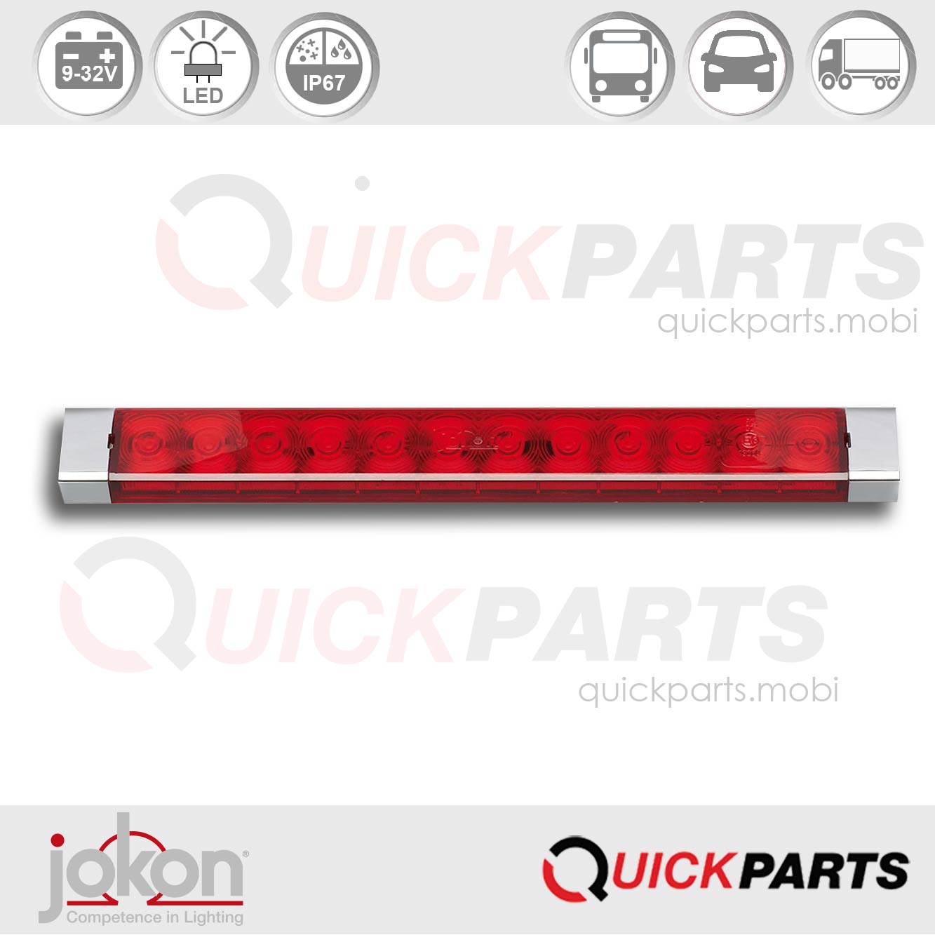 Feu Stop / Position | 9-32V | Jokon E13-13262 EMV / EMC