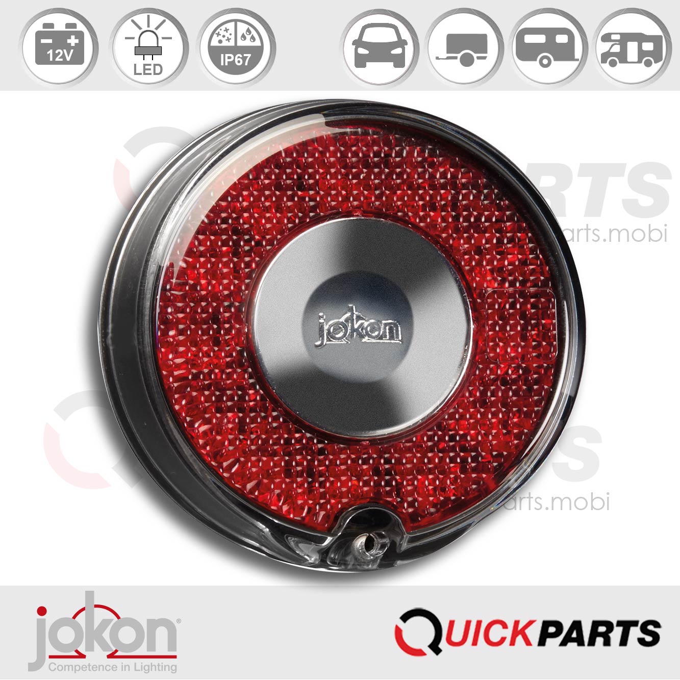 Feu de Postion / Stop | 12V | Jokon 10.0052.300, E13-34663, BRS 770/12V