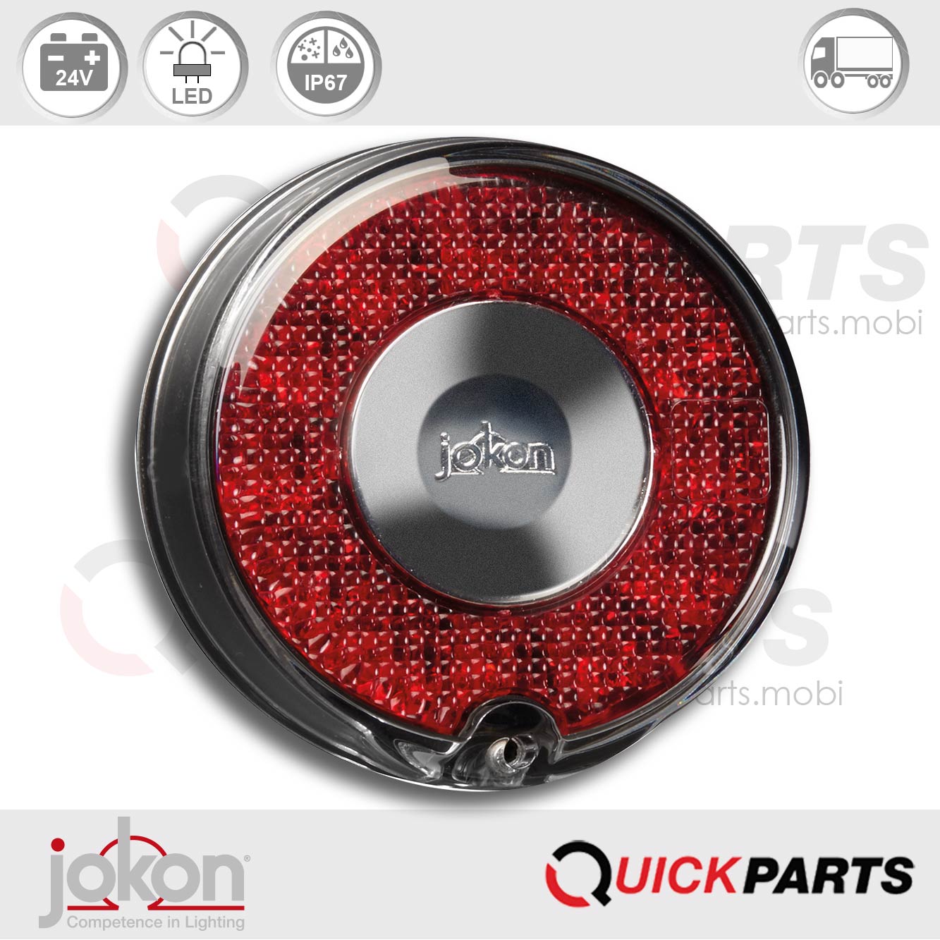 Luz LED de freno / posición | 24V | Jokon 10.0052.500, E13-34663, BRS 770/24V