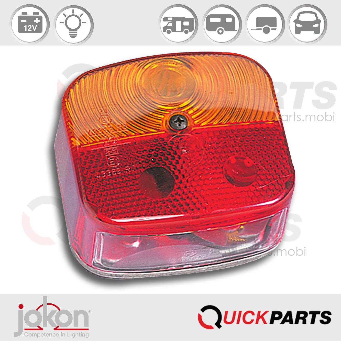 Feu arrière multifonction | 12V | Jokon 10.1003.120