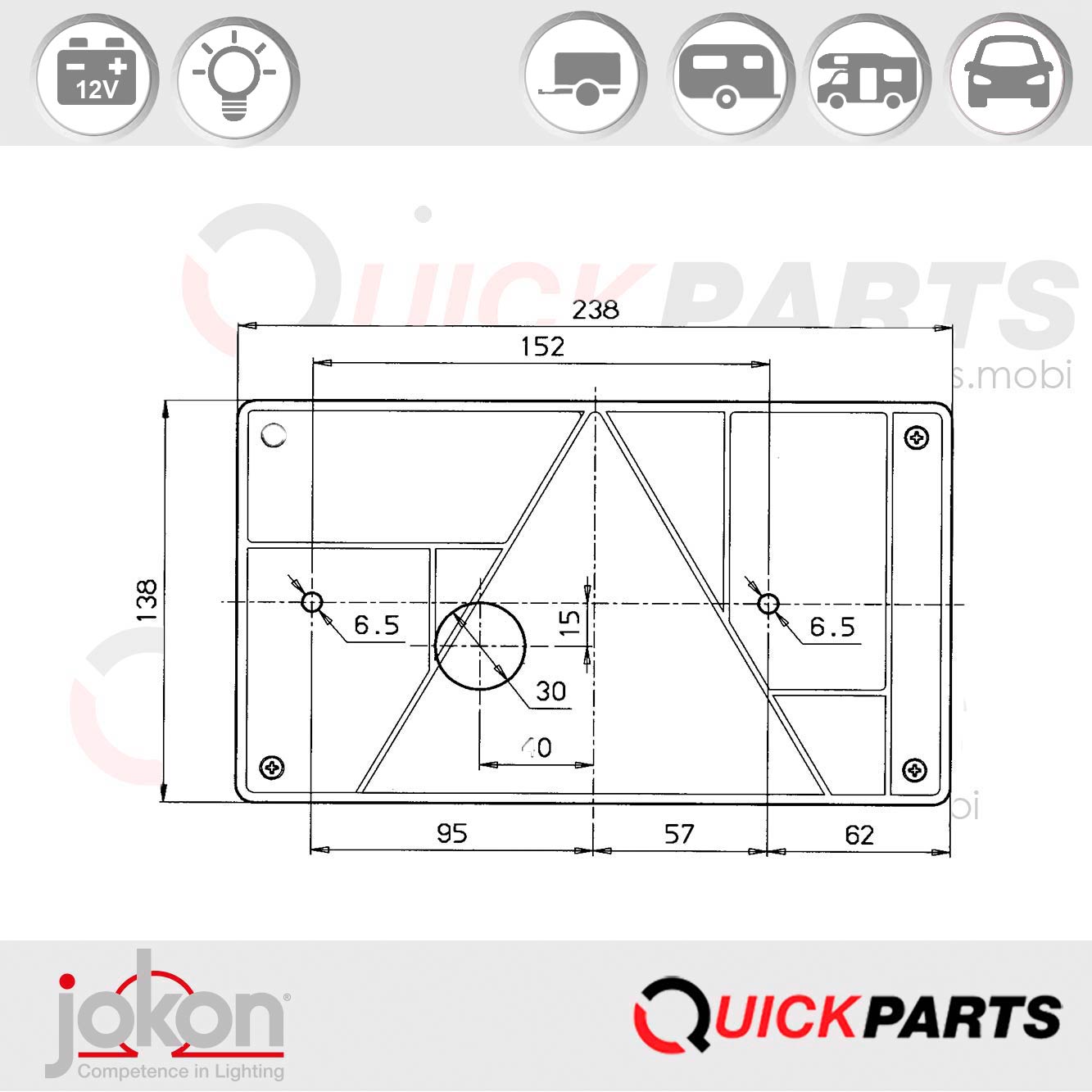 Feu multifonction gauche | Jokon E2-1281 – Image 4