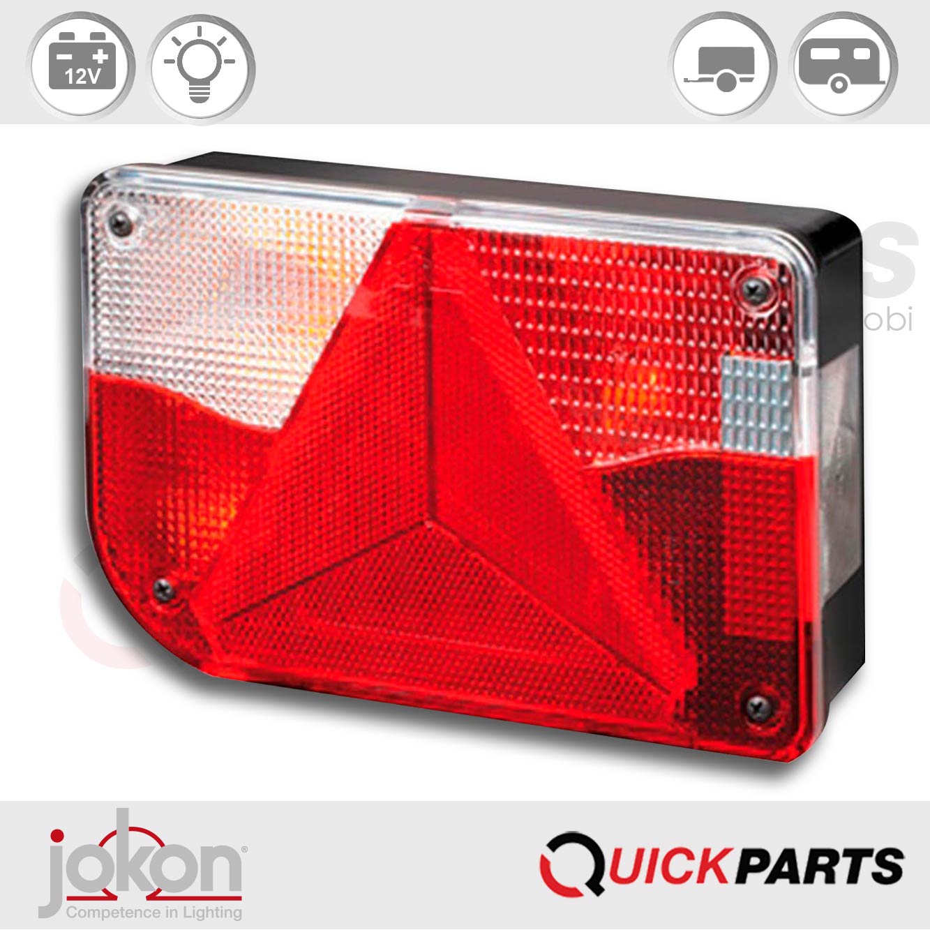 Feu Multifonction gauche, connexion centrale | 12V | Jokon 06061