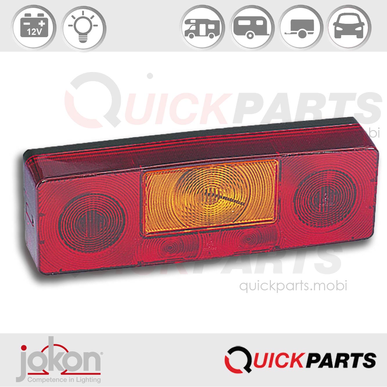 Multifunktionsleuchte | 12V | Jokon 10.6001.560, E1-0231469