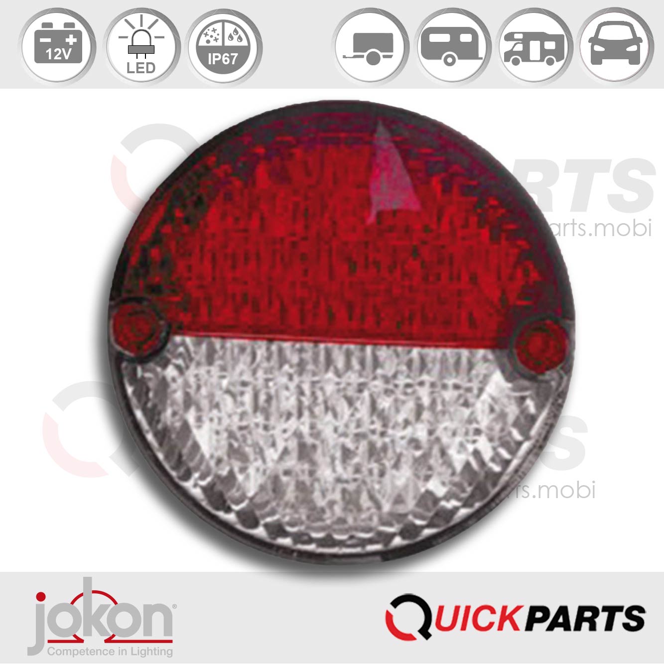 LED-Blink-Brems-Schlussl. | 12V | Jokon 10.0034.000, E2-07043
