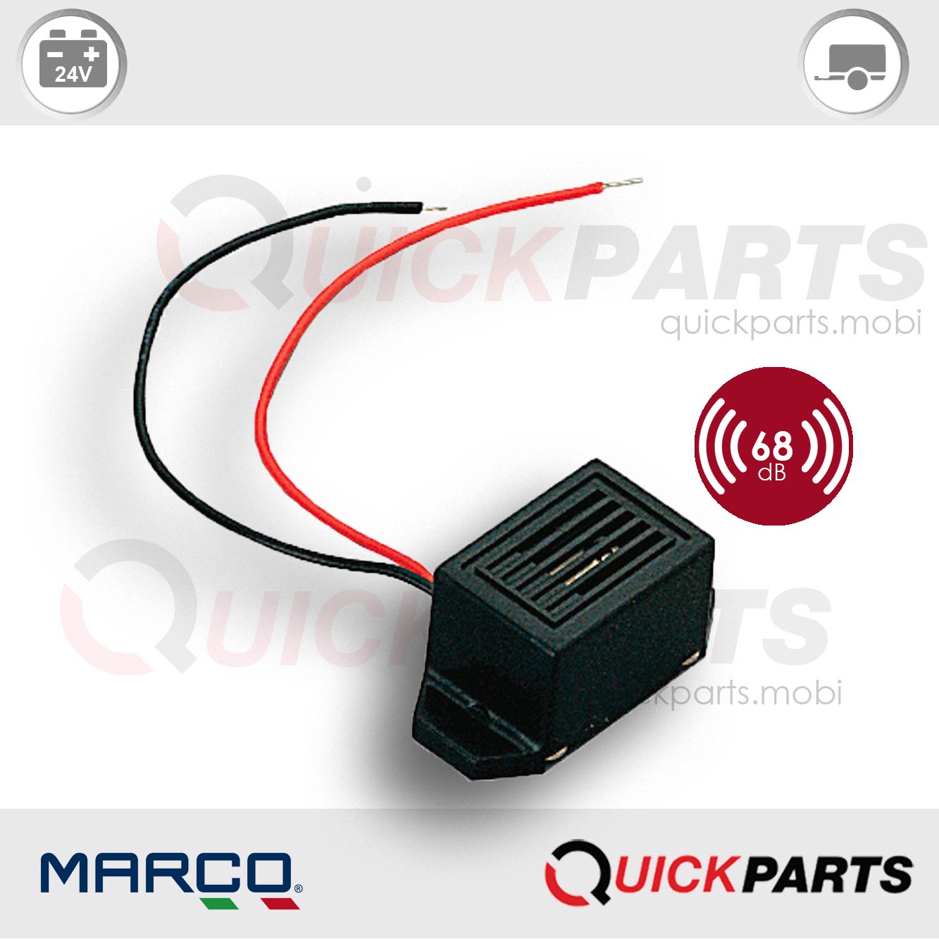 Elektr. Warnsummer für Lichtsignal Blister | 12V | Marco 104 041 02 – Bild 2