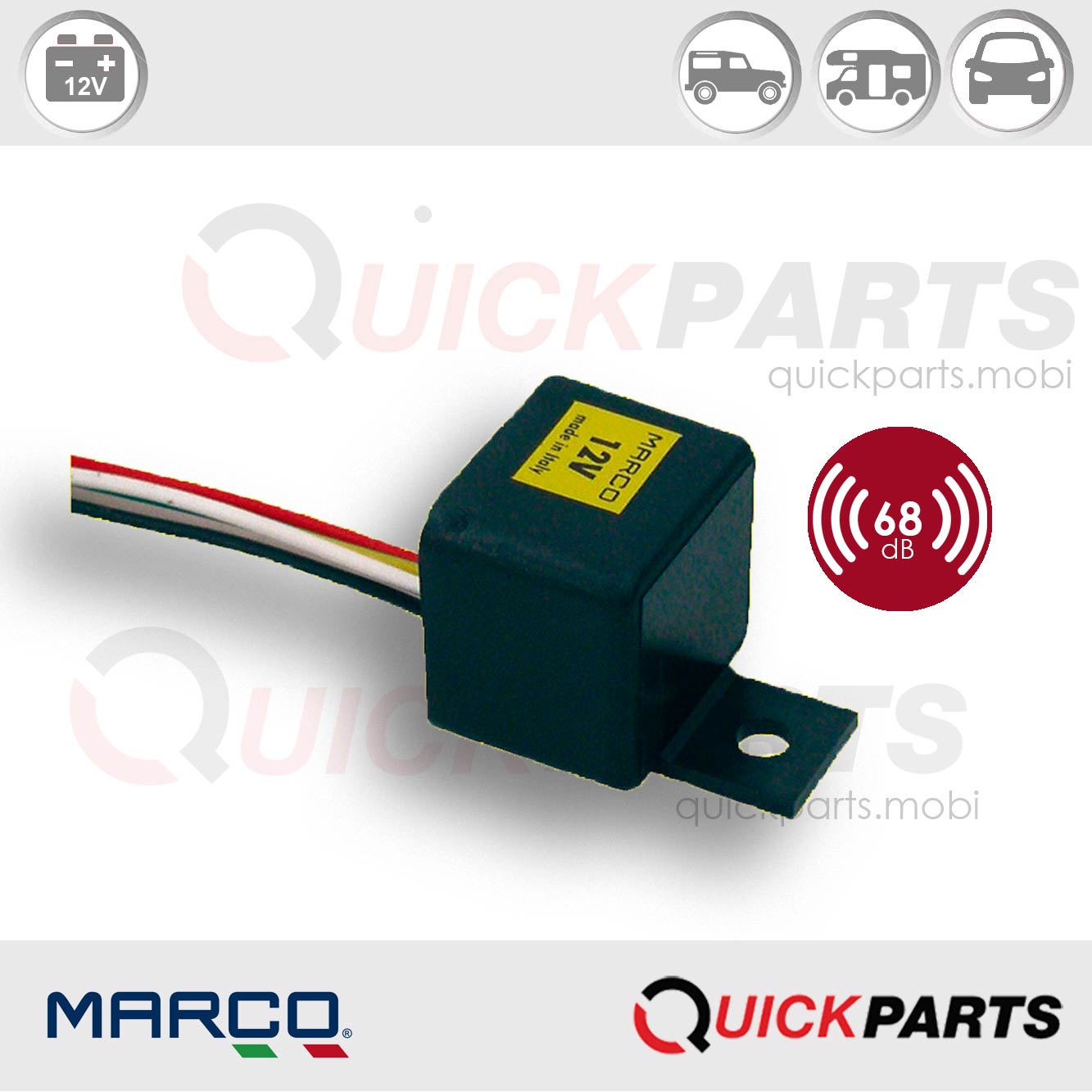 Elektr. Warnsummer für Lichtsignal Blister | 12V | Marco 104 041 02