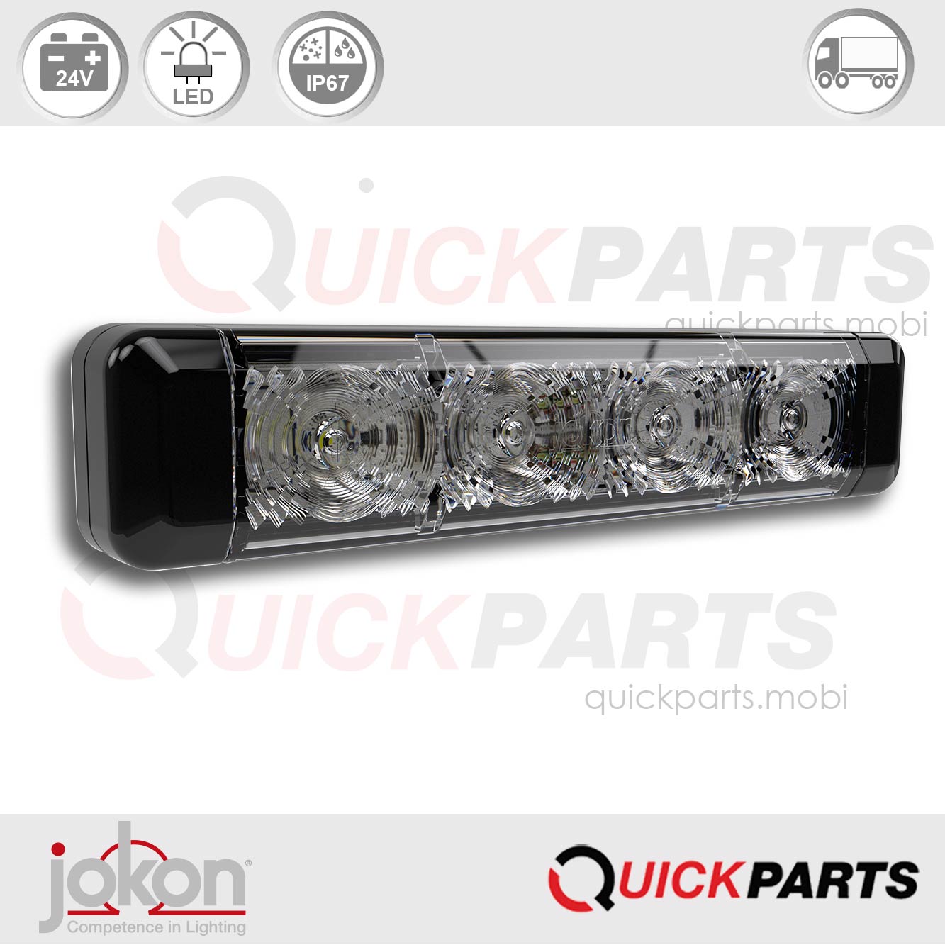 LED-Blink-Begrenzungsleuchte | 24V | Jokon E13-35232