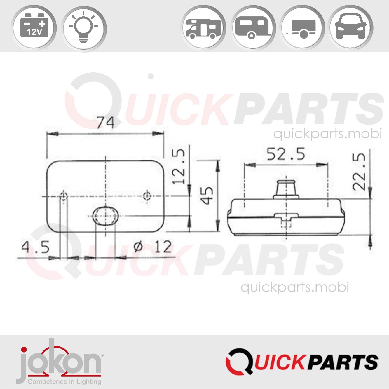 E1 0221653 | Luz de posición delantera | 12V | Jokon E1 0221653 / E1 0221339Luz de posición delantera | 12V | Jokon E1 0221653 / E1 0221339En la gama JOKON encontrará iluminación de alta calidad para cada aplicación, que mejora y realza el diseño individual de su vehículo.