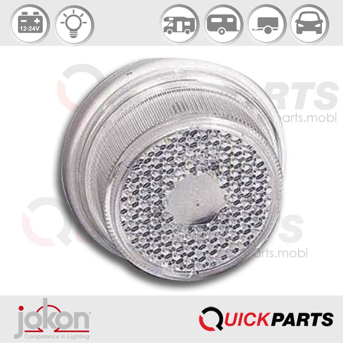 Luz lateral blanca | 12-24V | Jokon 11.1003.000