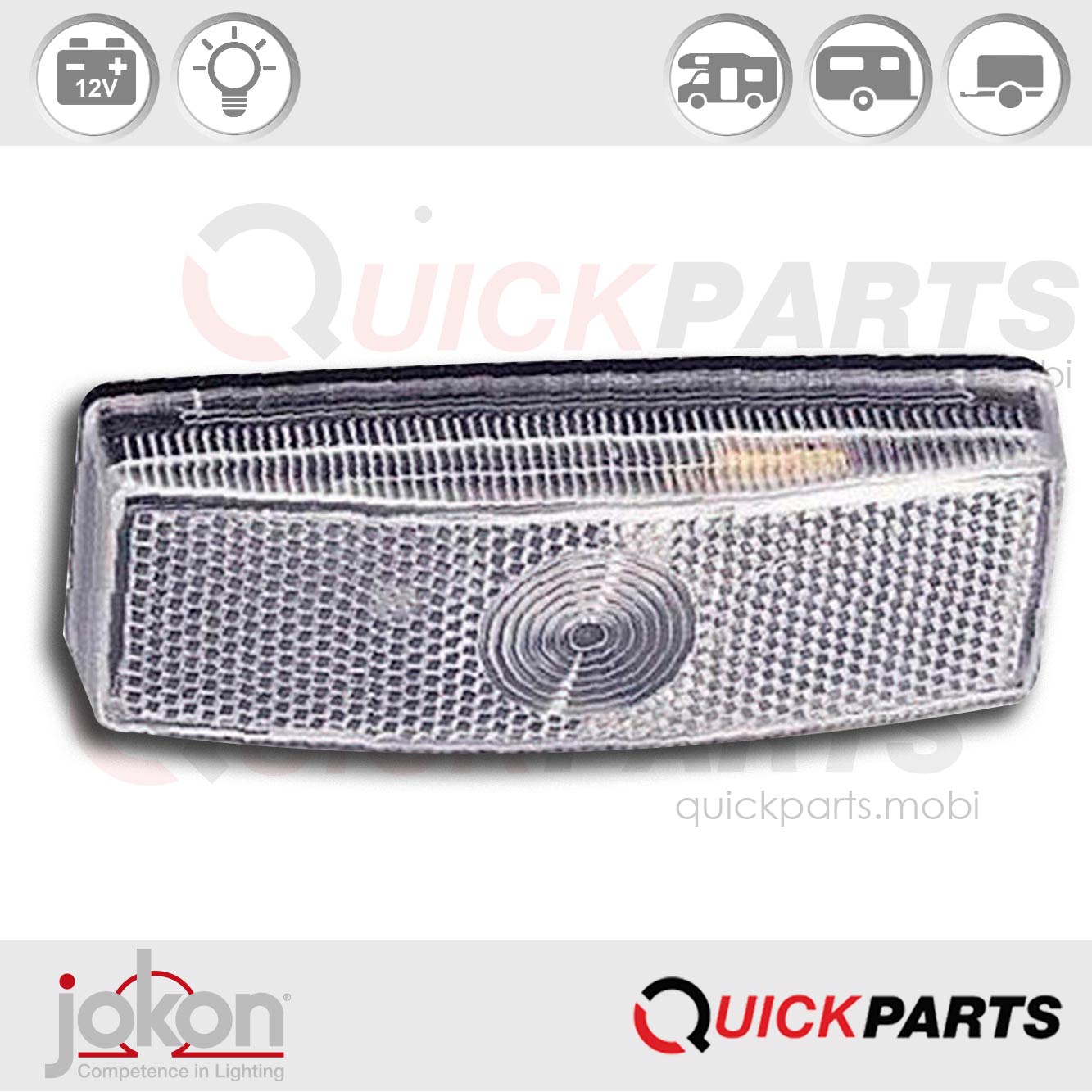 Luz lateral con reflector | 12V | Jokon 11.1007.001