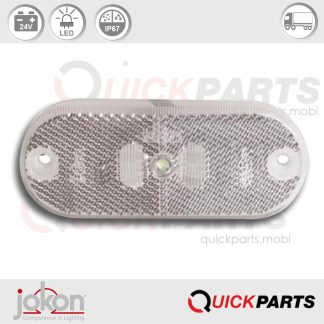 Luz lateral 24V | Jokon 11.1011.805 | E2-2033 / E2-0062<br>11.1011.805.marketplace<br>En la gama JOKON encontrará iluminación de alta calidad para cada aplicación, que mejora y realza el diseño individual de su vehículo.<br>Luz lateral Jokon – Jokon E2-2033 / E2-0062<br>Luz lateral Jokon – Jokon E2-2033 / E2-0062<br>Luz lateral Jokon – Jokon E2-2033 / E2-0062<br>Luz lateral Jokon – Jokon E2-2033 / E2-0062