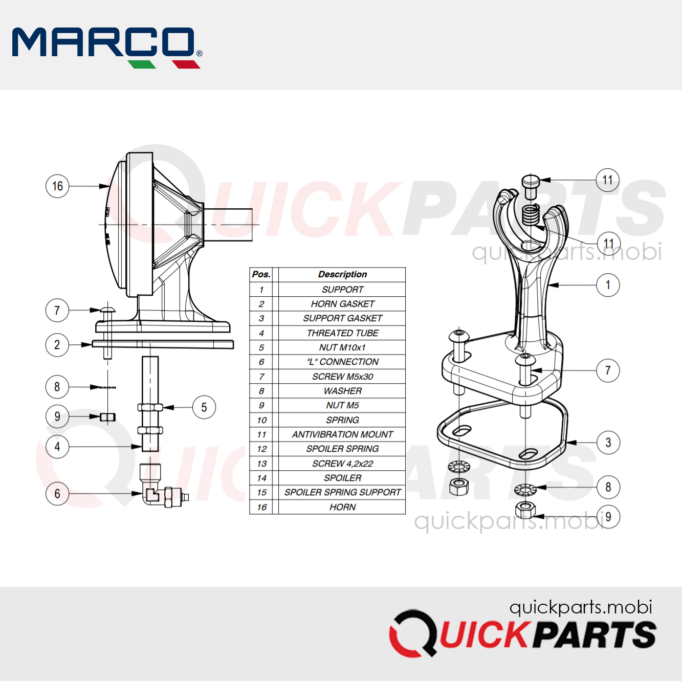 Avertisseur inox équipé d'un couvercle chromé | 117 dB | Marco 110 090 10 – Image 4