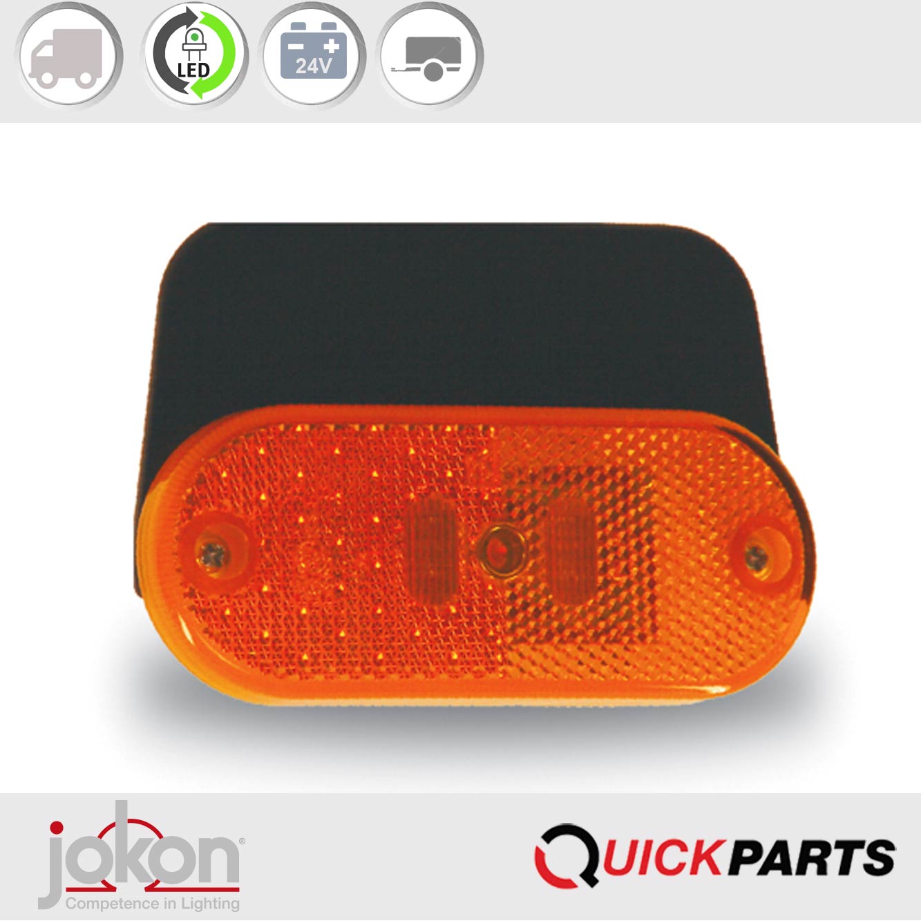 |Feux LED de position latéral 12V | Jokon E2-0062|LED Side Marker Light Jokon E2-0062 SAE|Dans la gamme JOKON