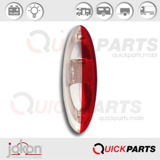Marcador de contorno final Rojo claro blanco |12-24V| Jokon 12.0013.030, E9-1299