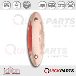 Luz lateral LED – Rojo y Blanco | 12V | Jokon 12.0014.020