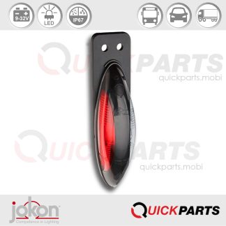 Luz lateral LED – Rojo y Blanco | Izquierda | 9-32V | Jokon 12.0016.200