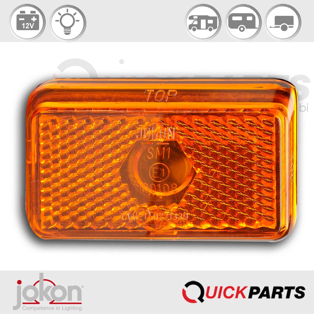 Feu de position latéral orange | 12V | Jokon E1-00108 E1-0221339