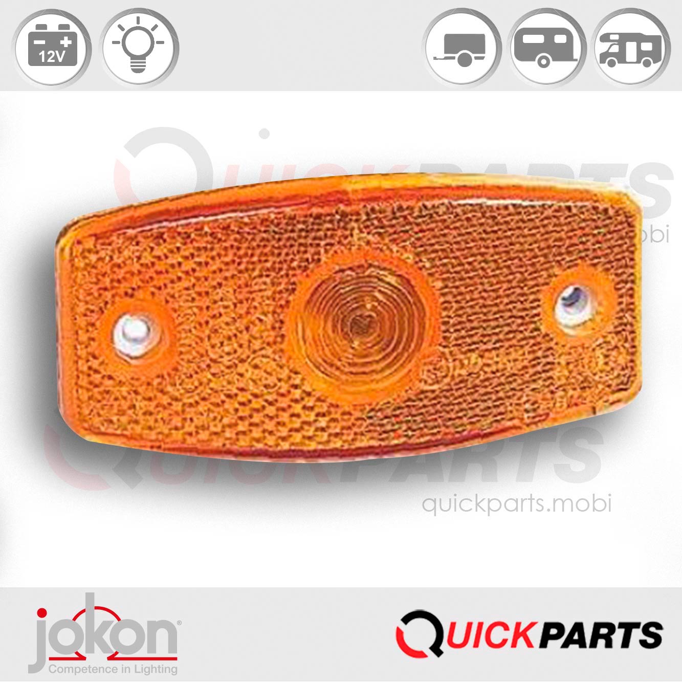 Feu de position latéral |12V| Jokon 12.1006.001, E1 1292, SMLR 1006 – Image 9
