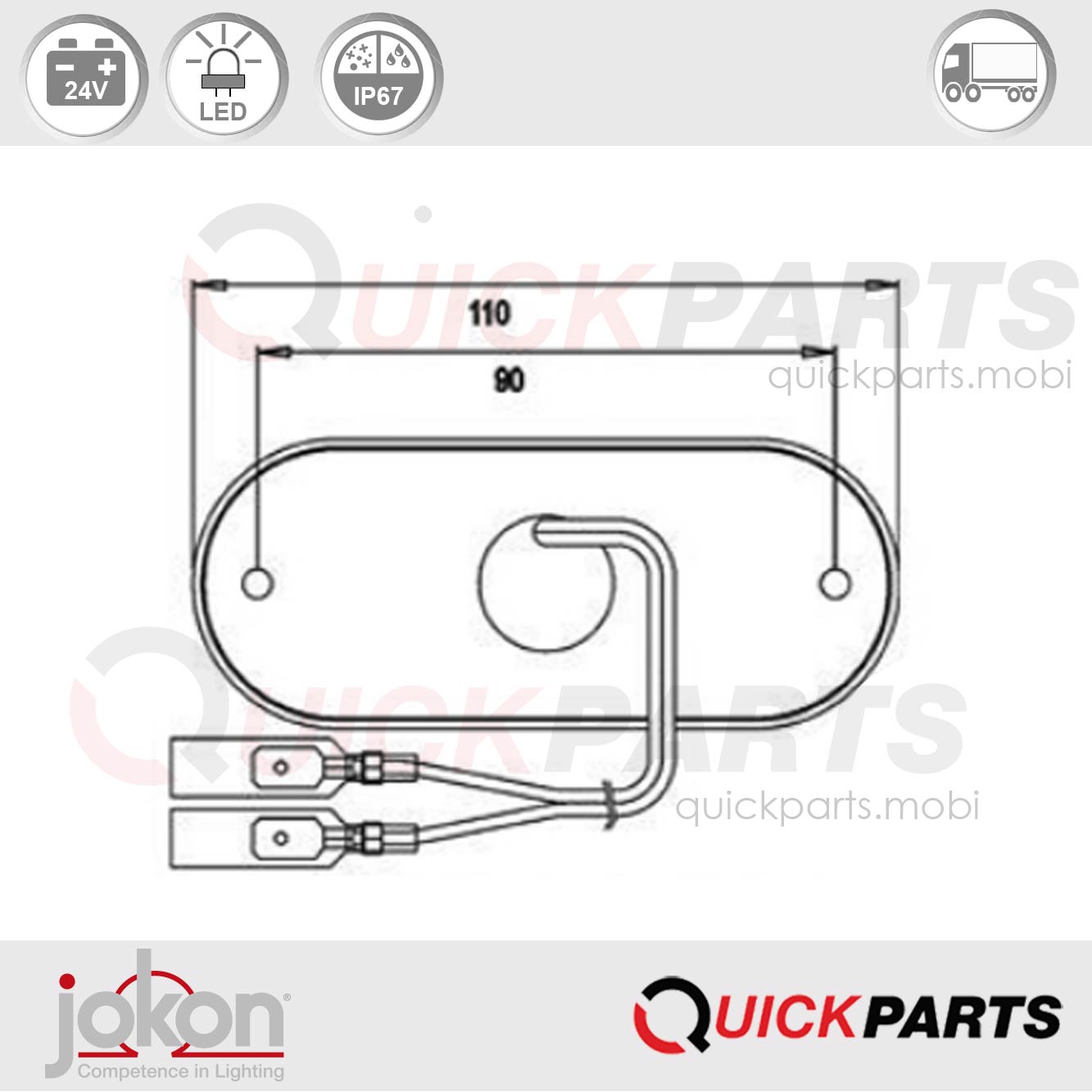 Luz de marcador lateral LED |24V| Jokon E2-0062 - Imagen 2