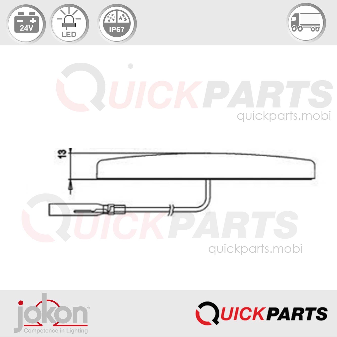Luz de marcador lateral LED |24V| Jokon E2-0062 - Imagen 4
