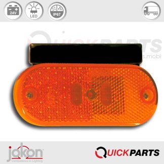 Feu LED de position latéral orange | 24V | Jokon E2-0062 SAE